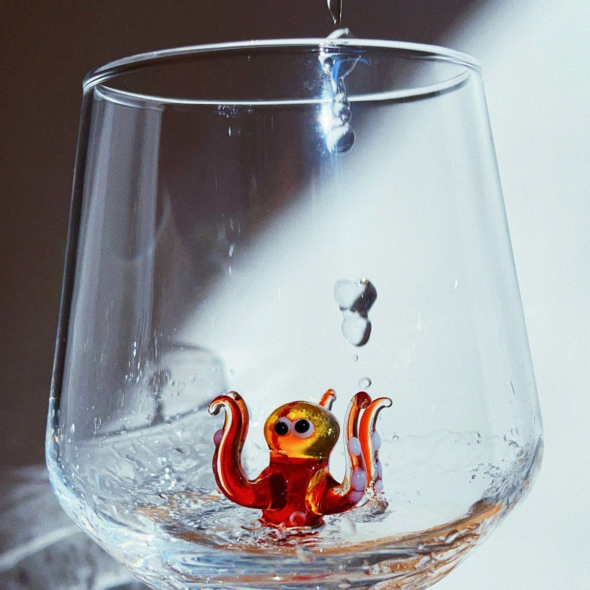 Tiny Animal Wine Glass, Octopus Decor MiniZoo 