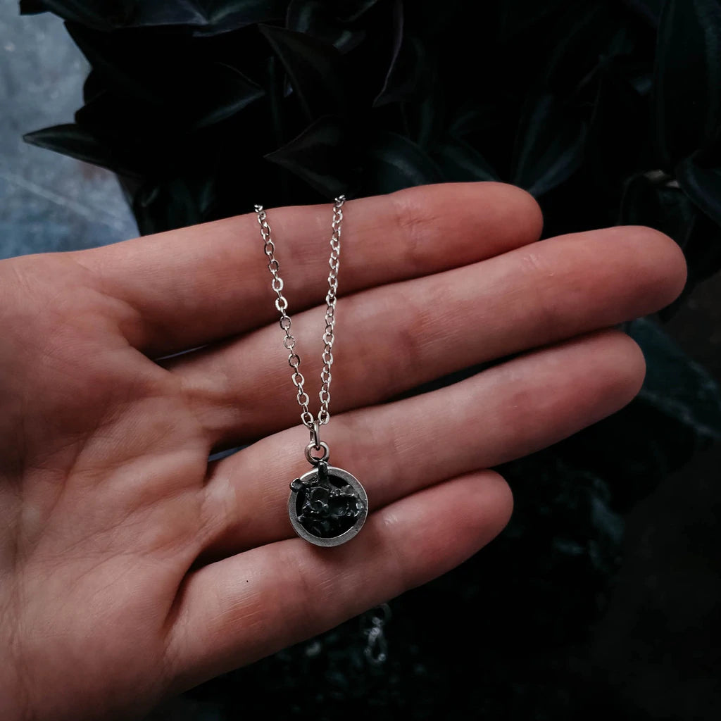 Meteorite Pendant Necklace, Round Jewelry Yugen Handmade 