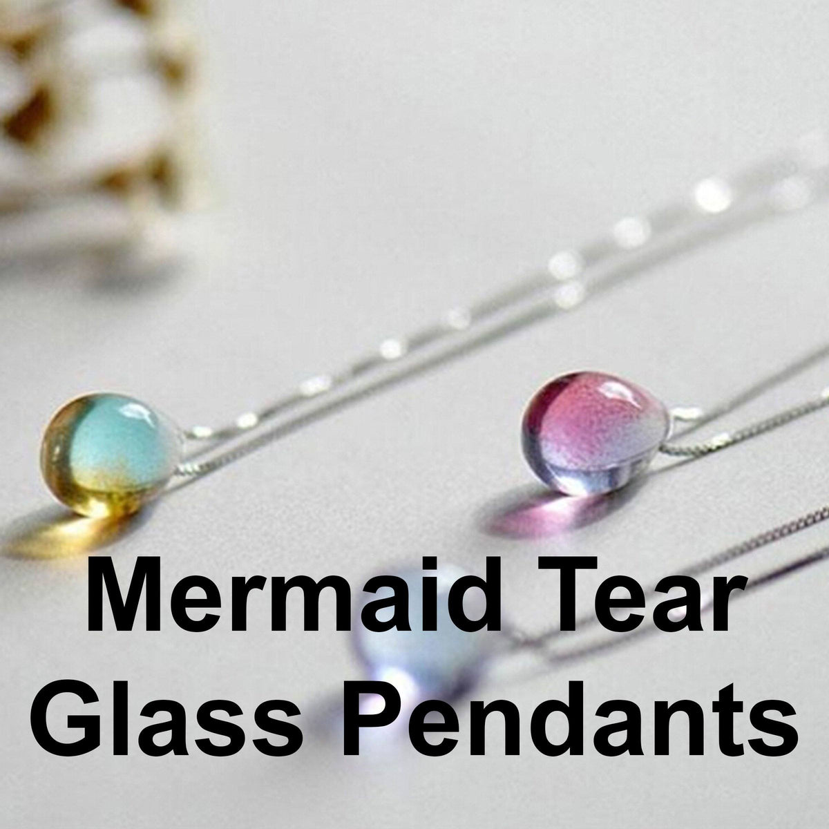 Mermaid Tear Glass Pendants Luke Adams Glass Blowing Studio 