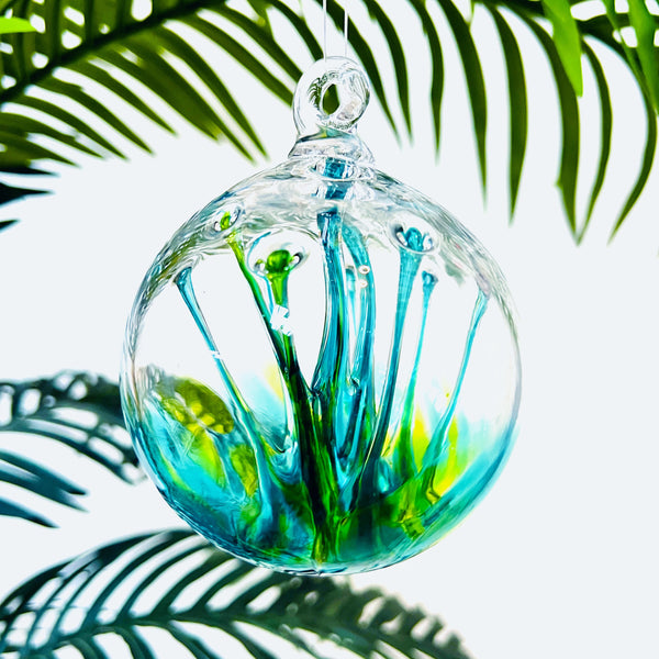 Wish Ball Ornament, Swiss Alps - Luke Adams Glass Blowing Studio
