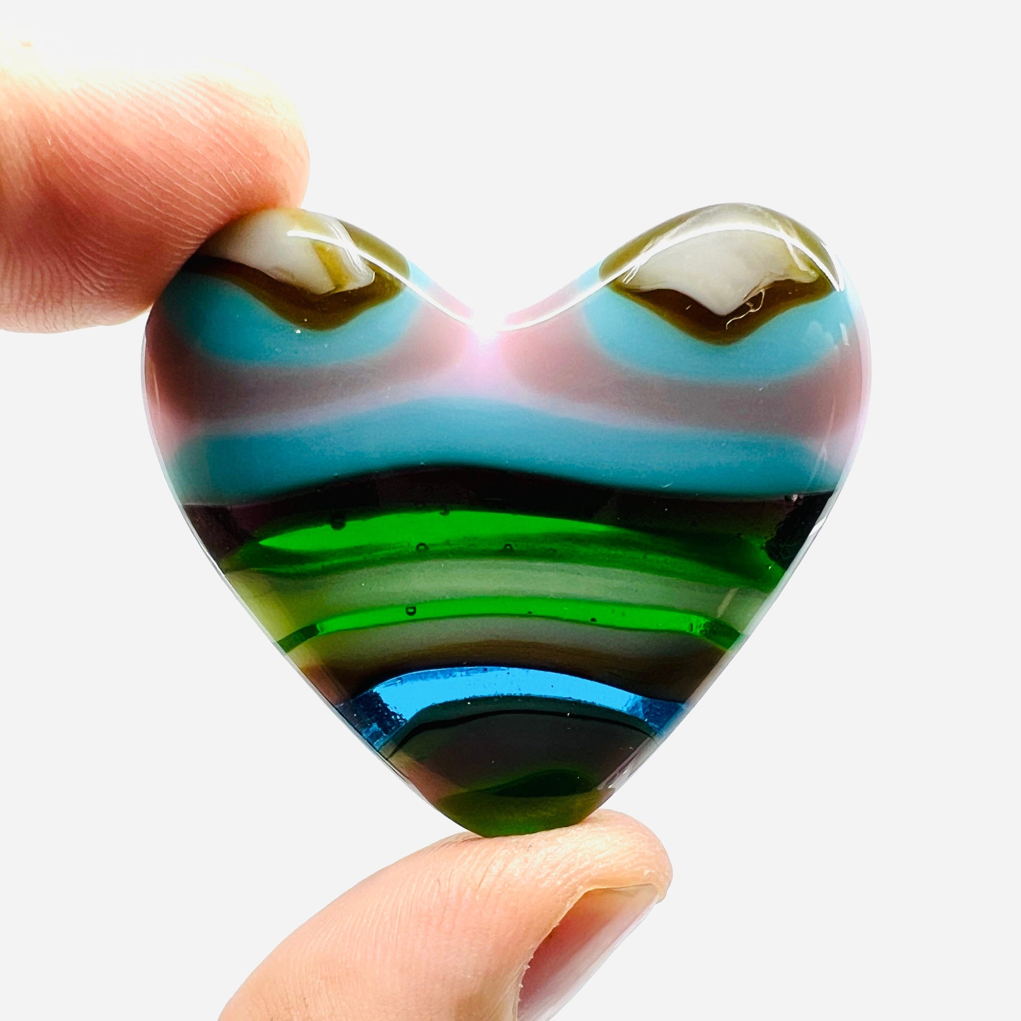 Fused Pocket Heart 379 Miniature Glimmer Glass Gifts 