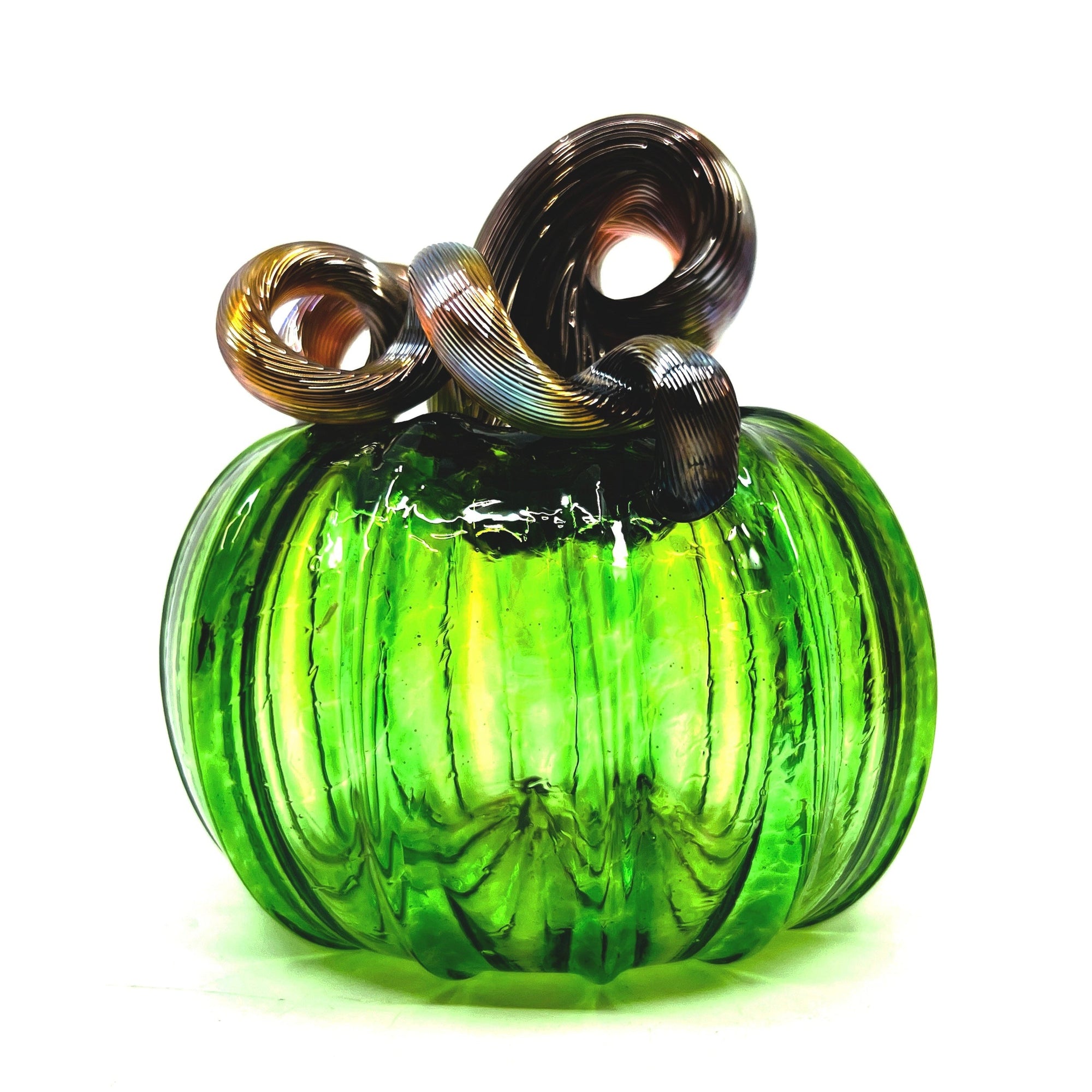 Mini Pumpkin, Emerald Pumpkin Luke Adams Glass Blowing Studio 
