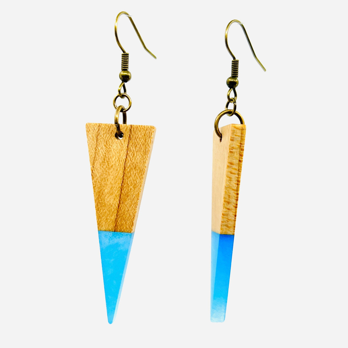 Creamsicle Wooden Earrings Second Nature Jewelry Blue Raspberry 