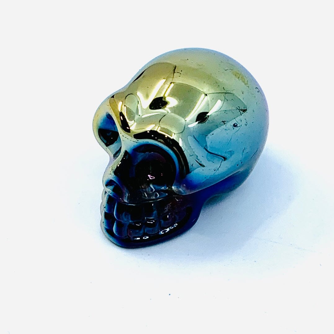 Colorful Glass Skulls Miniature - Stormy 