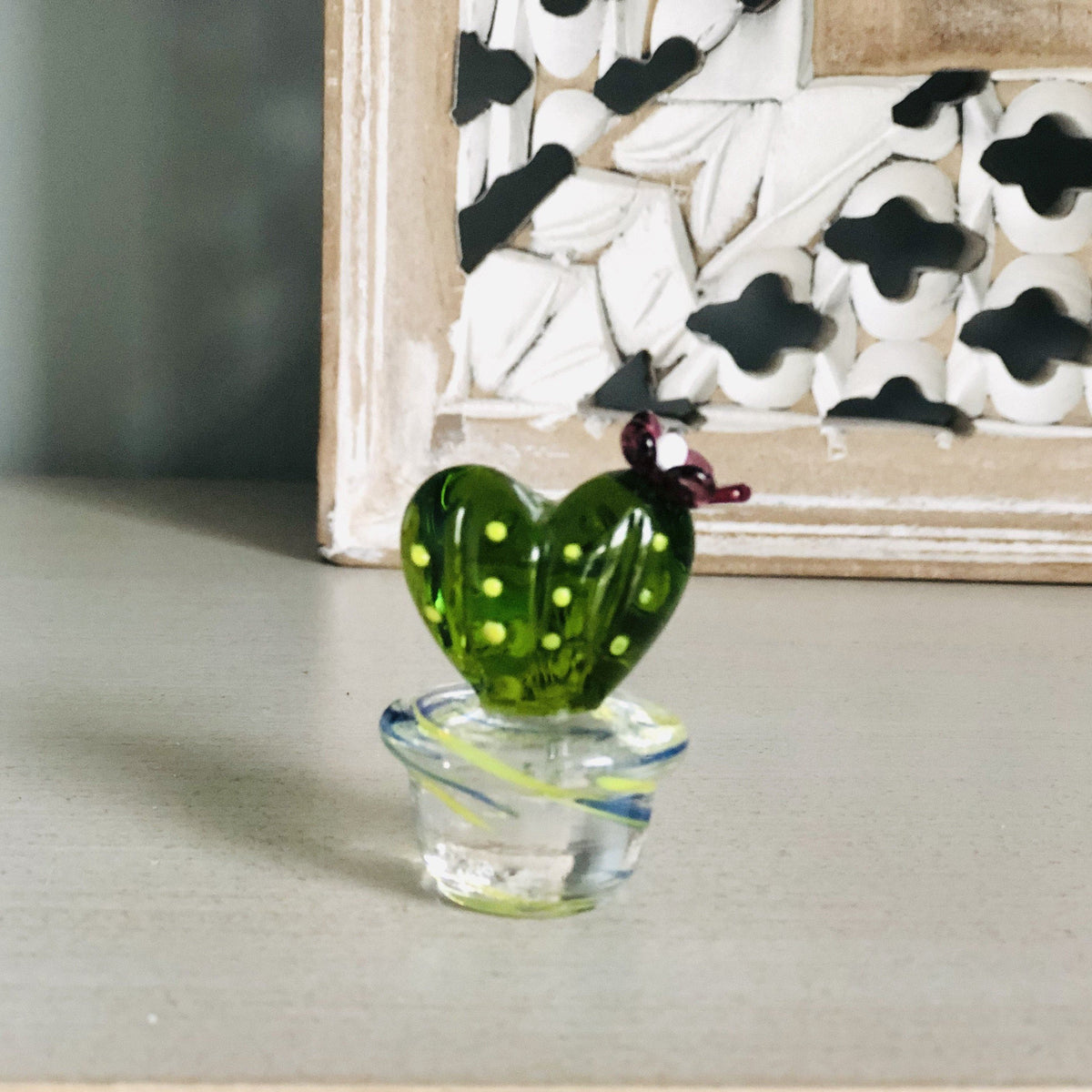 Glass Cactus Hoya Heart Luke Adams Glass Blowing Studio 