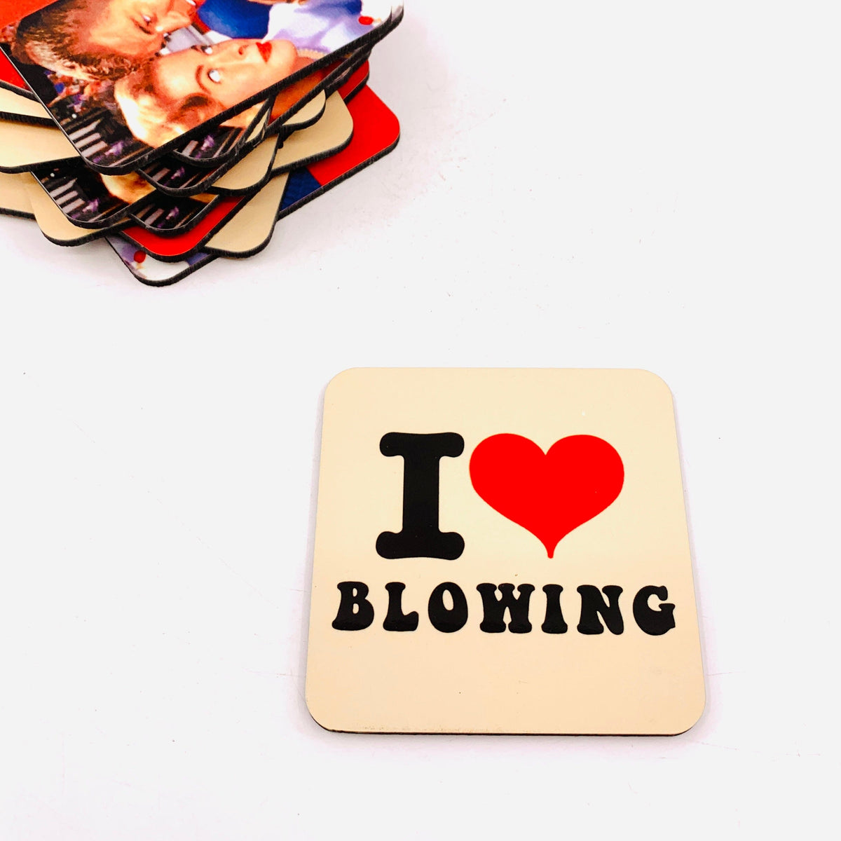 &quot;I Love Blowing&quot; Coasters Decor - 