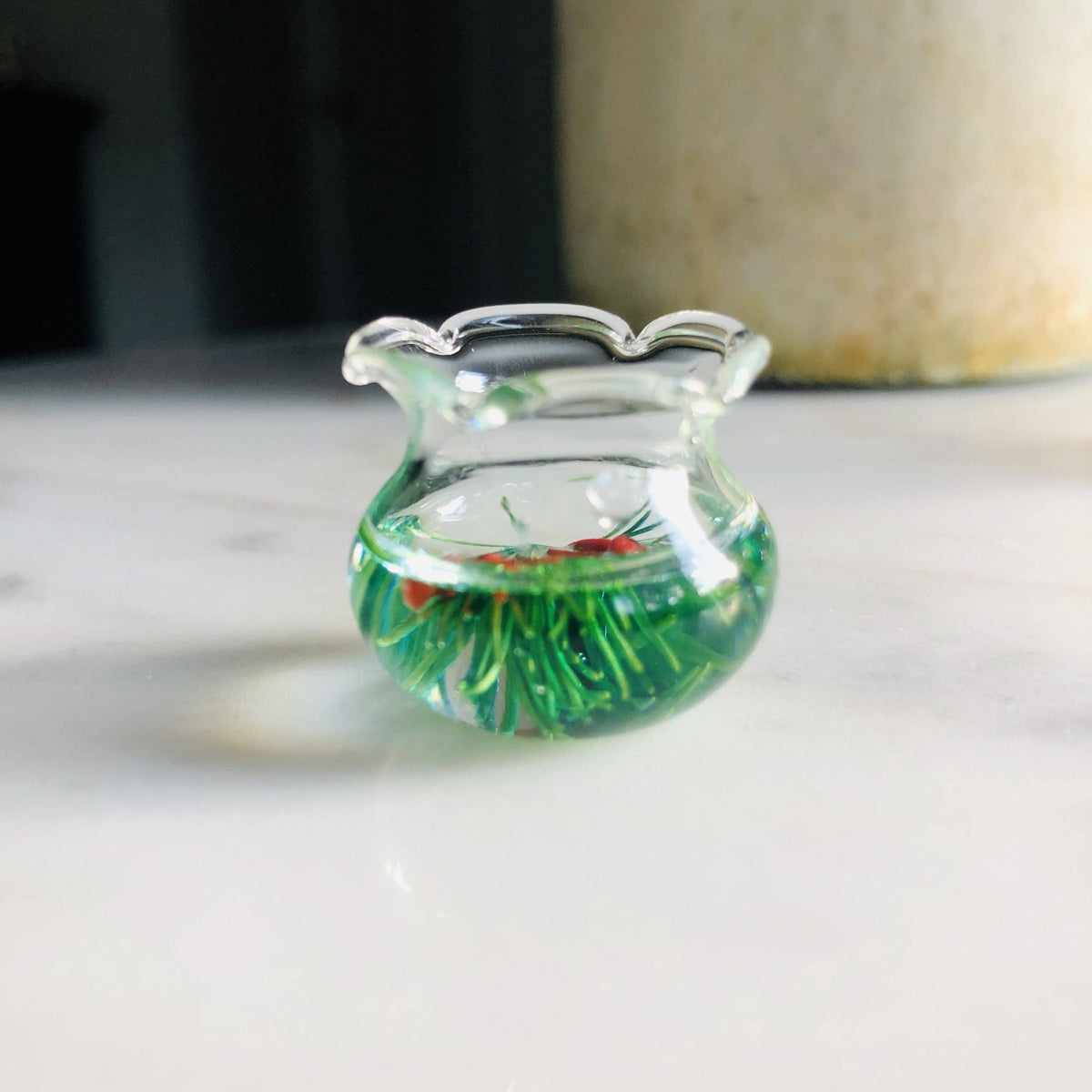 Tiny Fish Bowl Luke Adams Glass Blowing Studio 