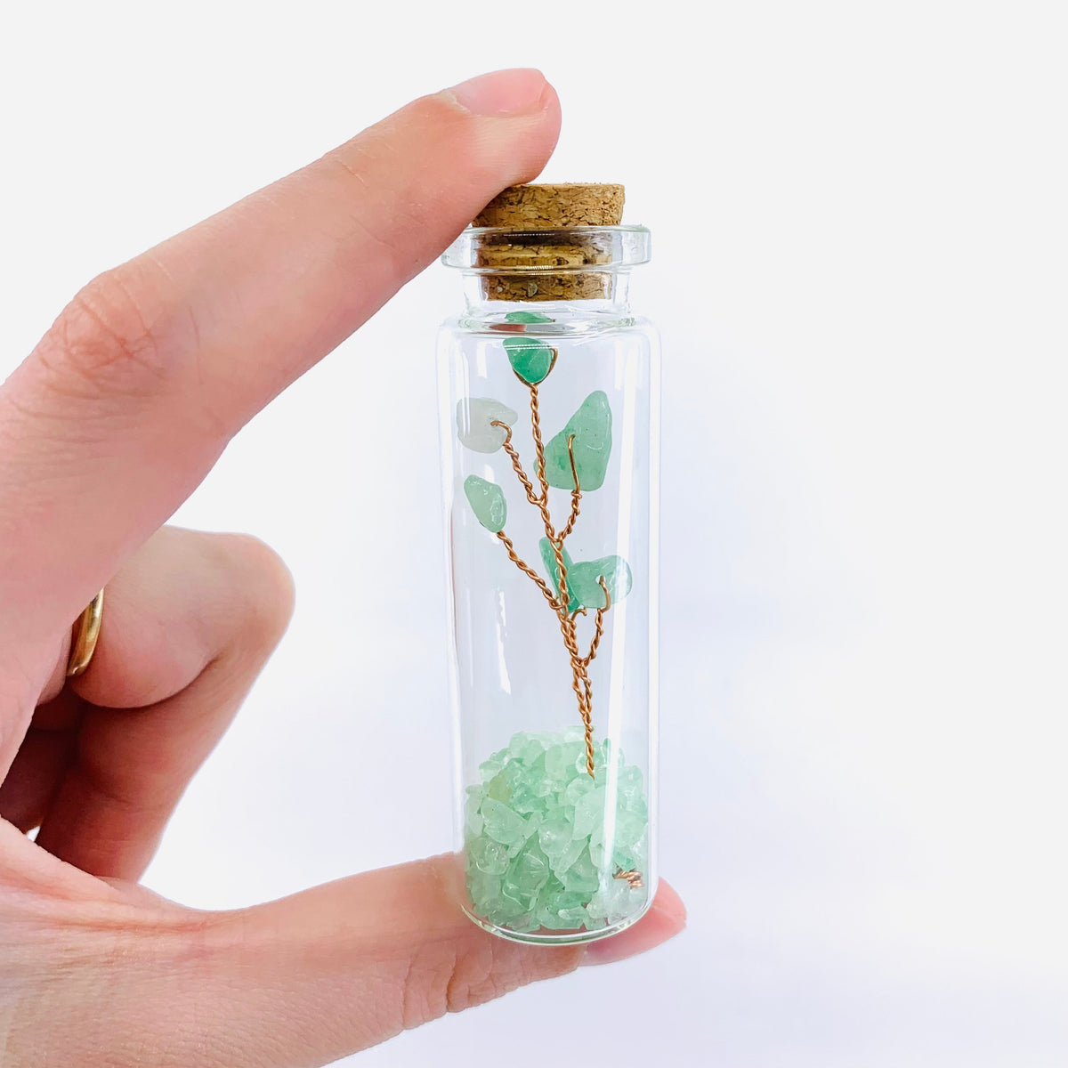 Crystal Bonsai in a Bottle - Jade 