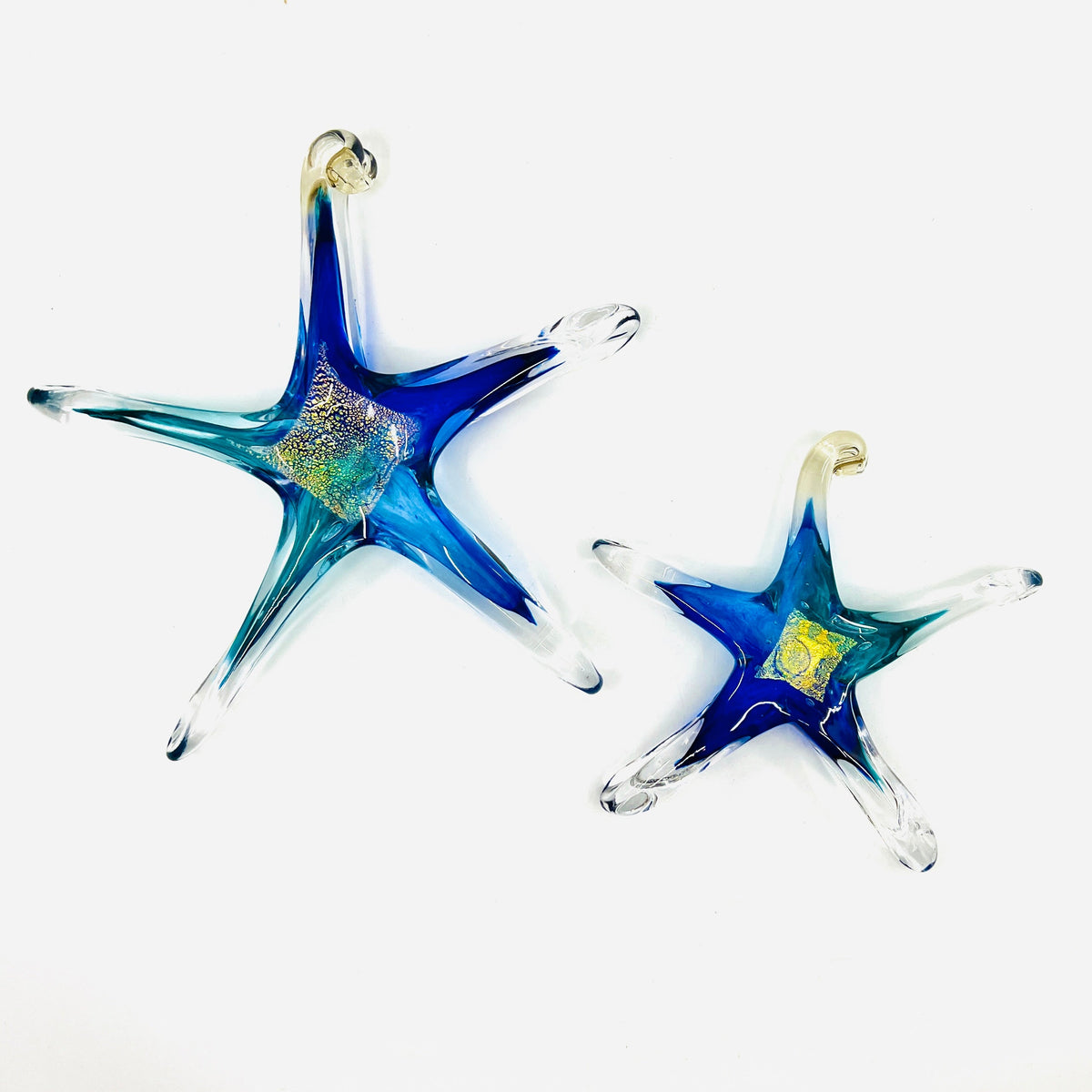 Star Ornament, Raindrop Suncatcher Luke Adams Glass Blowing Studio 