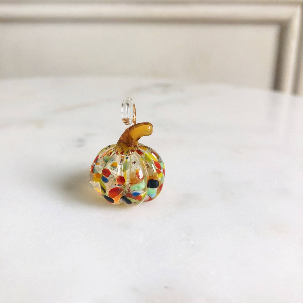 Even Tinier Tiniest Glass Pumpkin Luke Adams Glass Blowing Studio Candy Bag 