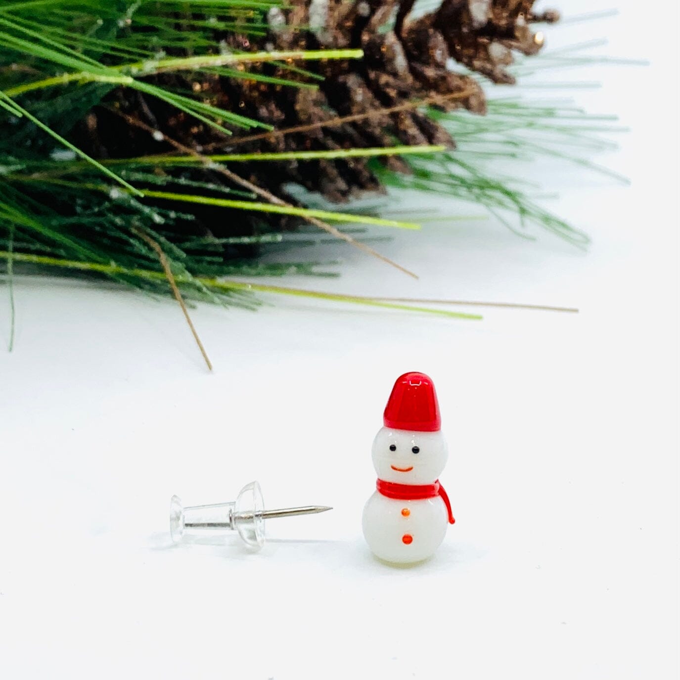 Tiny Christmas Figurine 9 Snowman Miniature - 