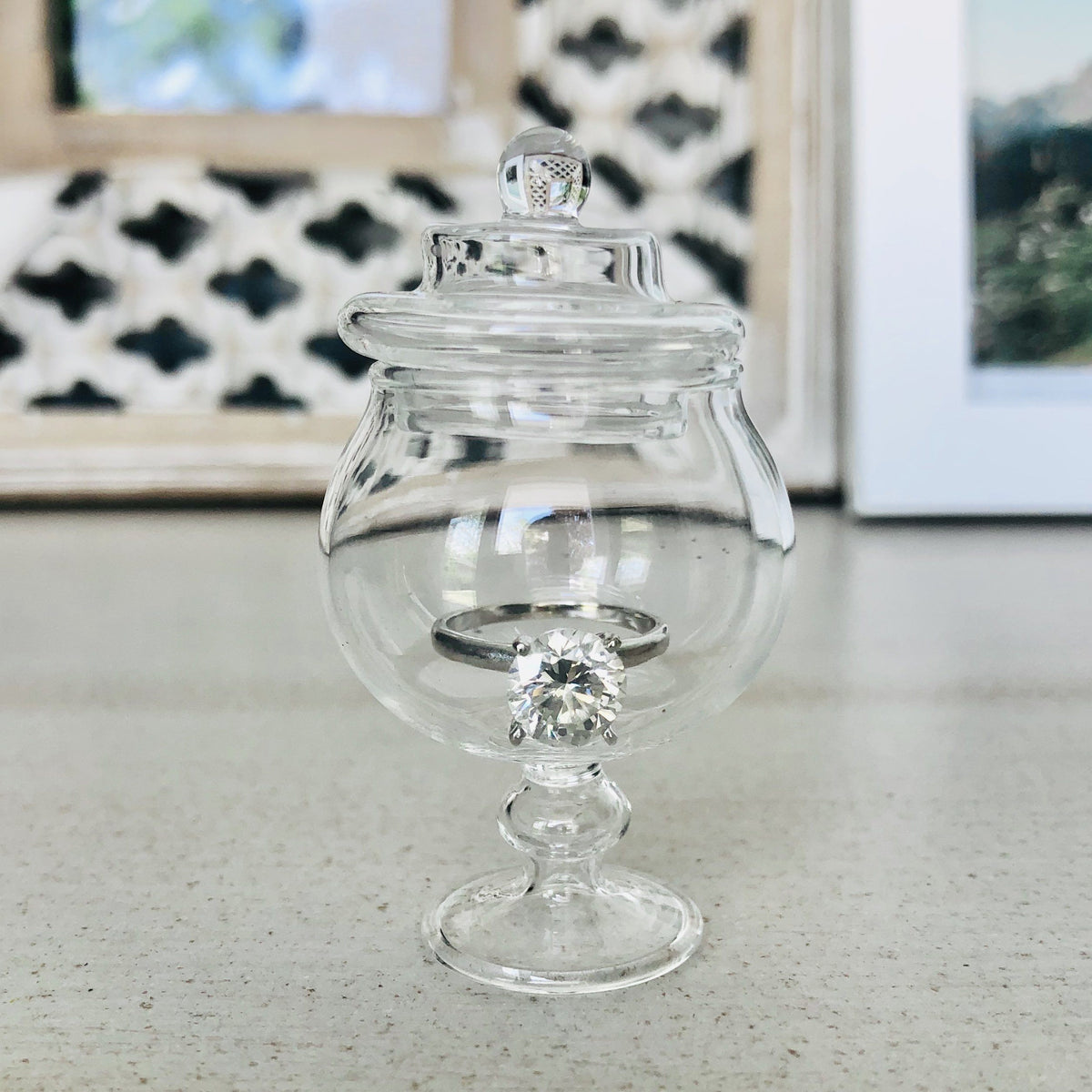 Tiny Glass Apothecary Jar Luke Adams Glass Blowing Studio 