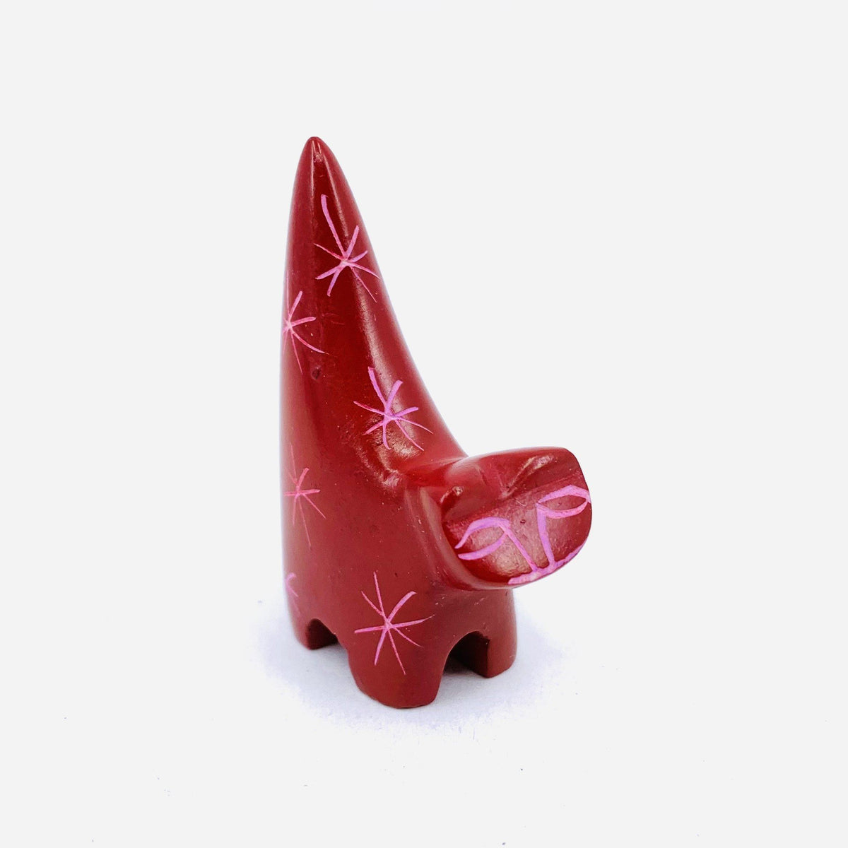 Carved Small Animals, Cat Venture Imports Red 