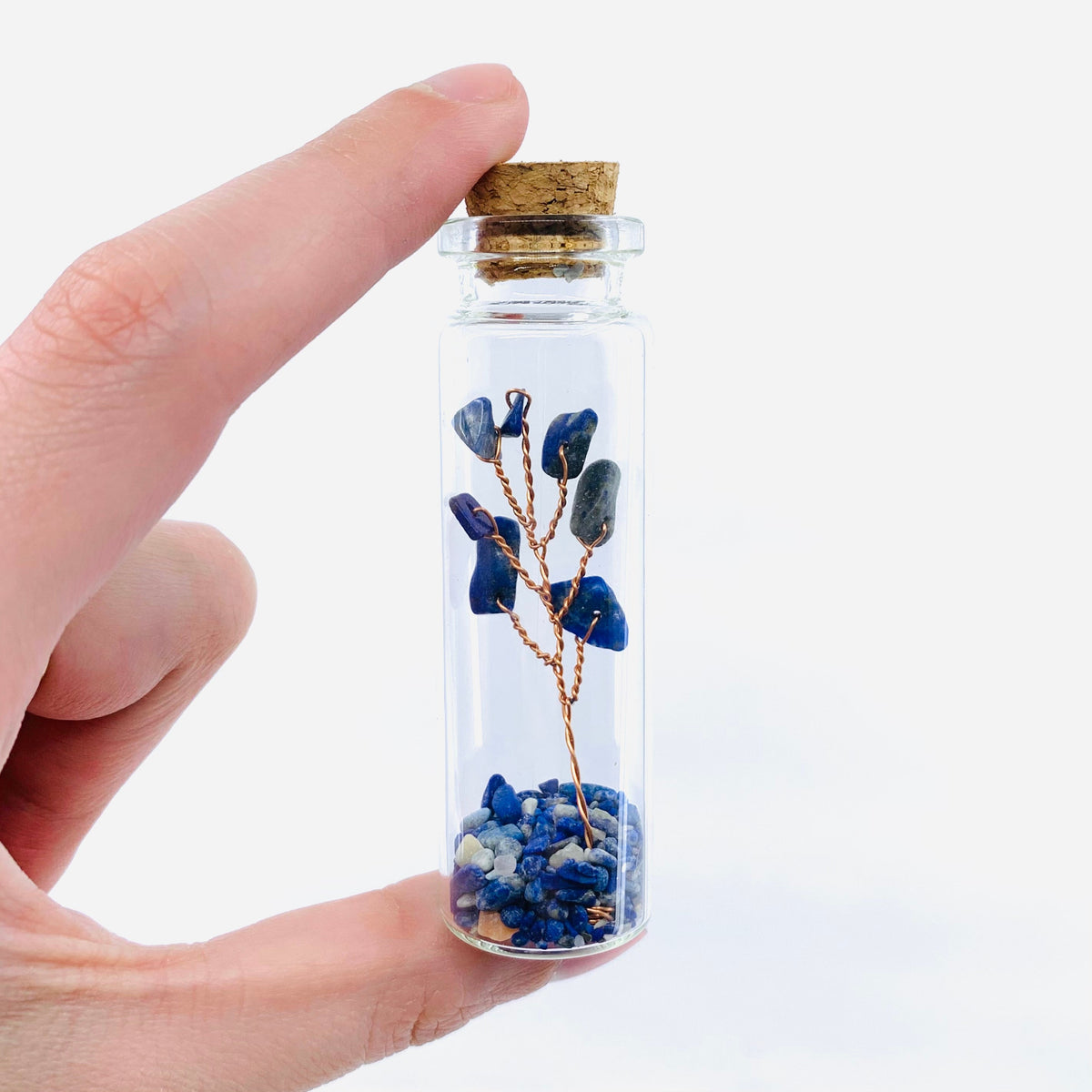 Crystal Bonsai in a Bottle - Lapis Lazuli 