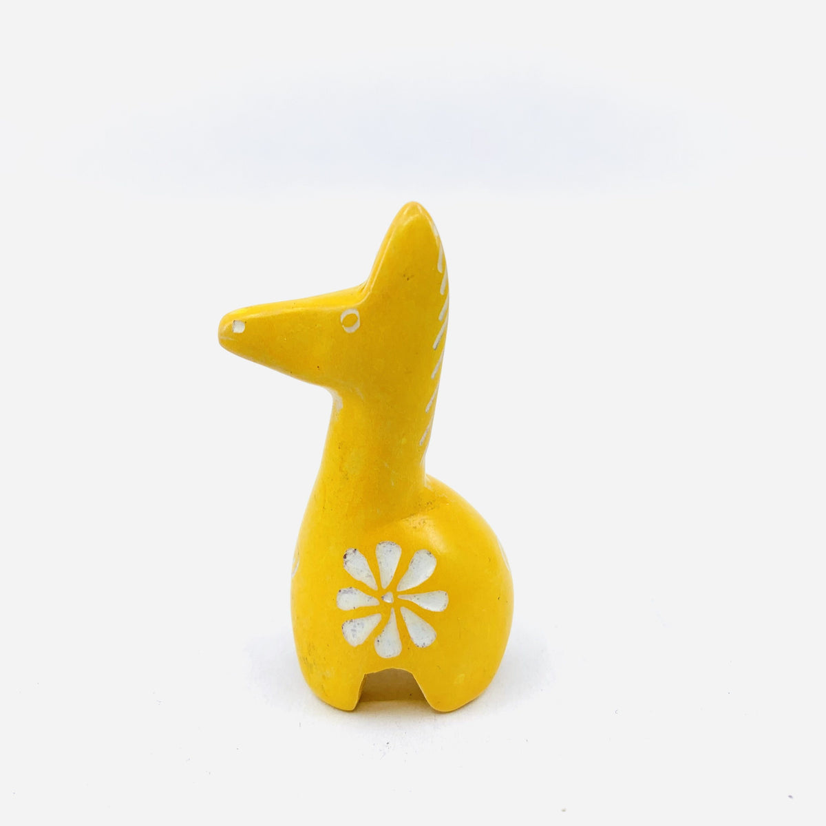 Carved Small Animals, Giraffe Venture Imports Yellow 