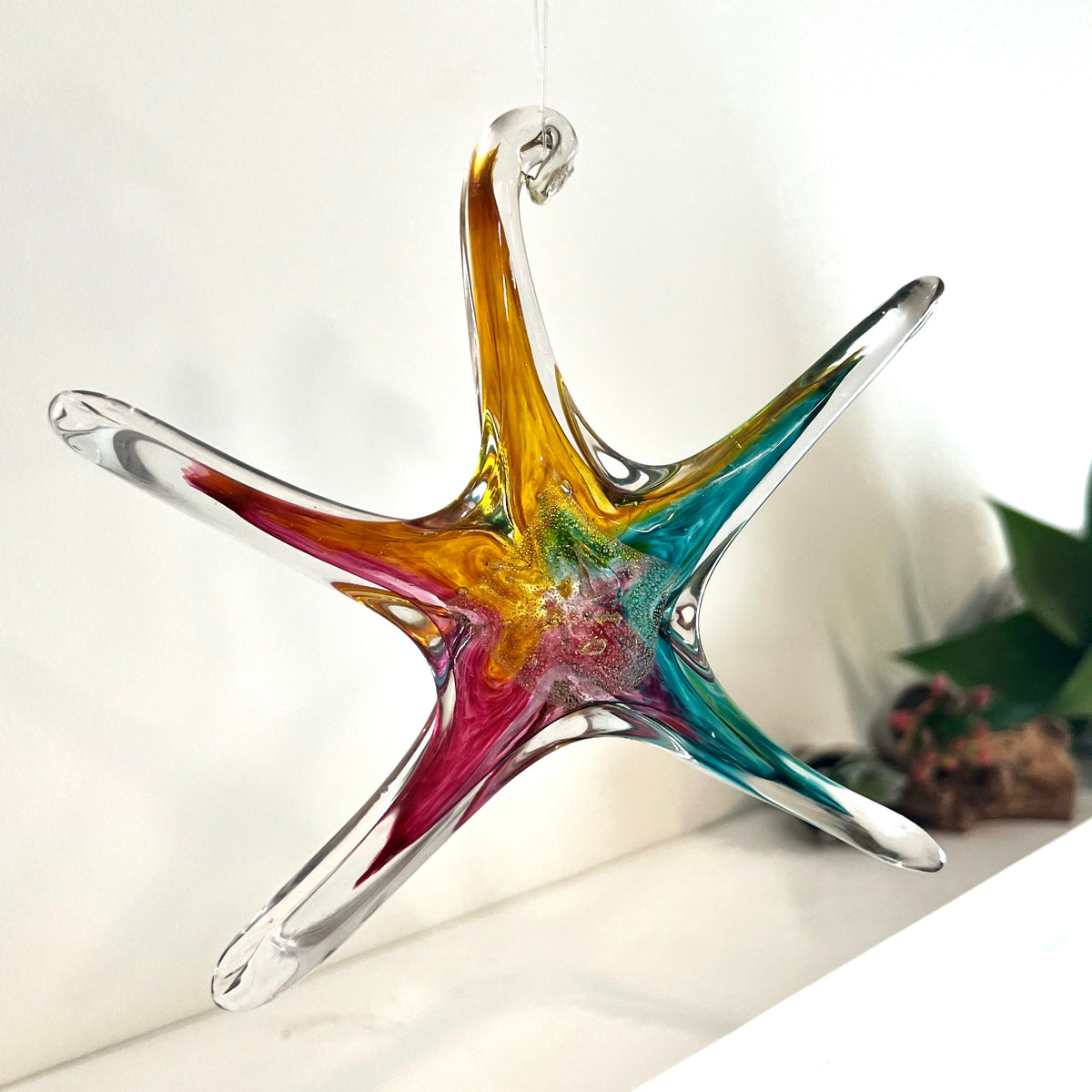 Star Ornament, Fiji Suncatcher Luke Adams Glass Blowing Studio 