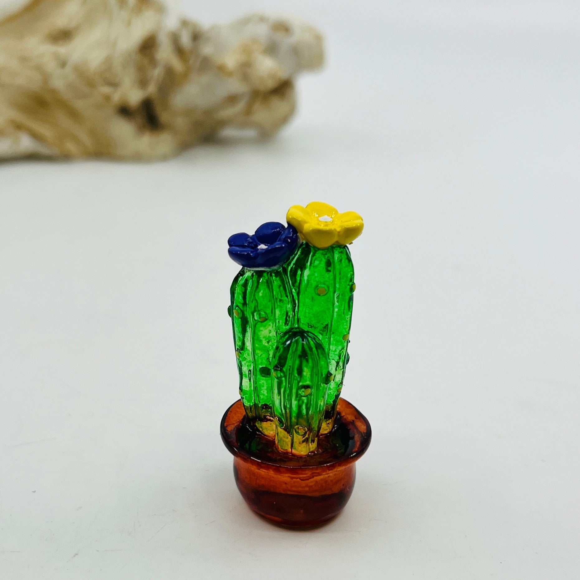 Glass Cactus Family Miniature - 