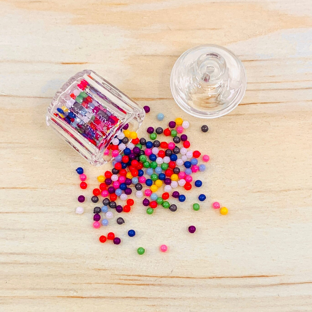Tiniest Glass Jellybean Jar Miniature - Multi 