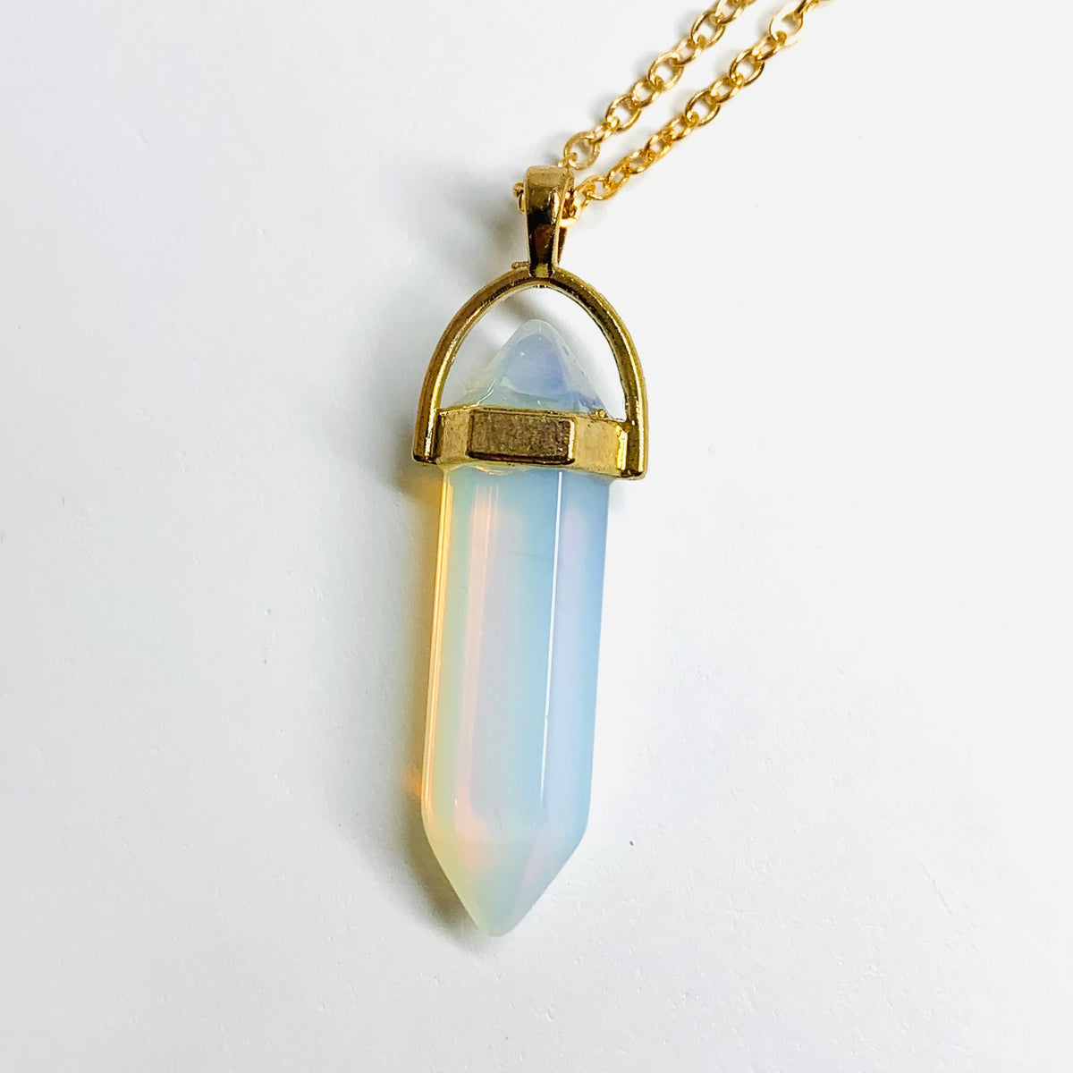 Crystal Pendant Necklace Jewelry - Opalescent 