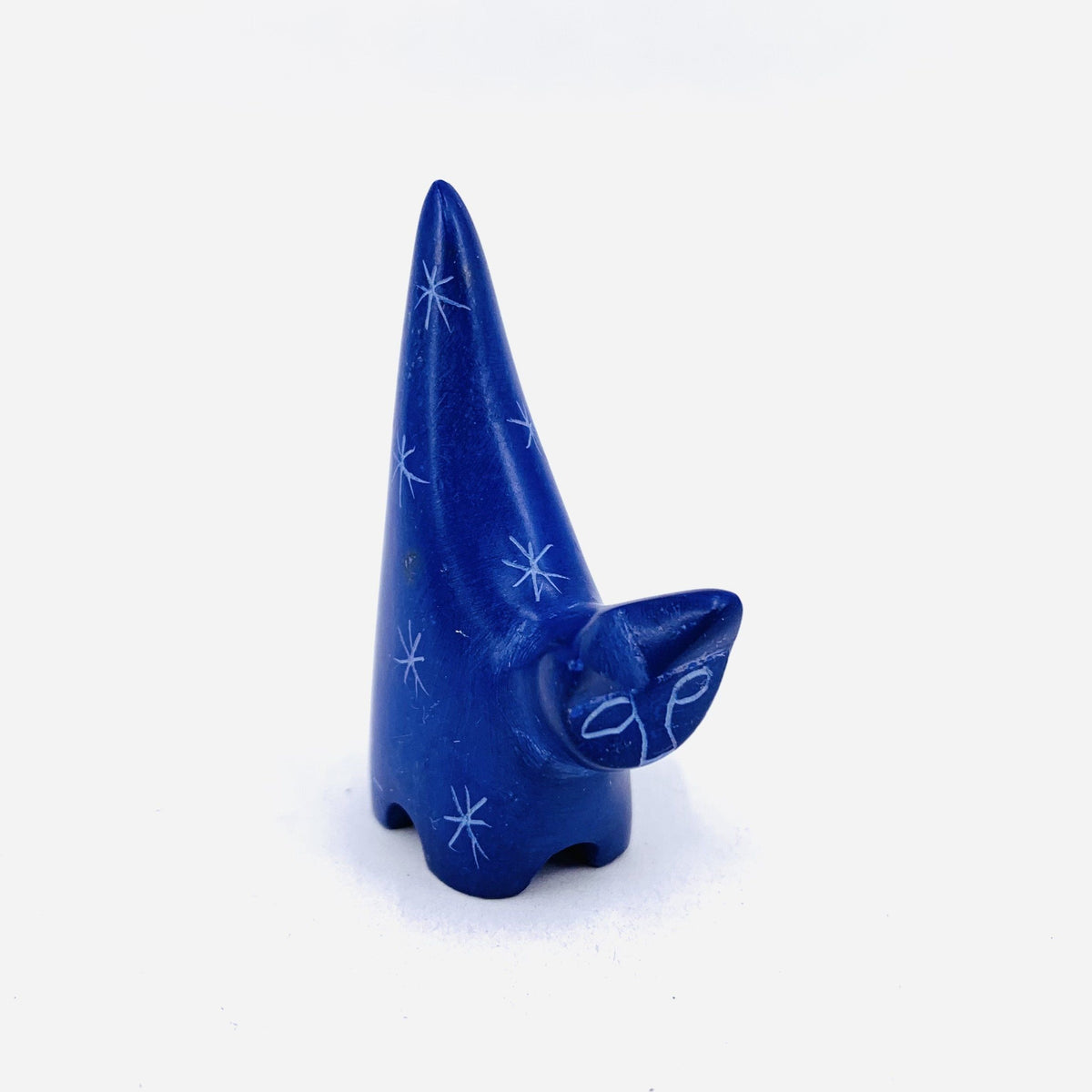 Carved Small Animals, Cat Venture Imports Blue 