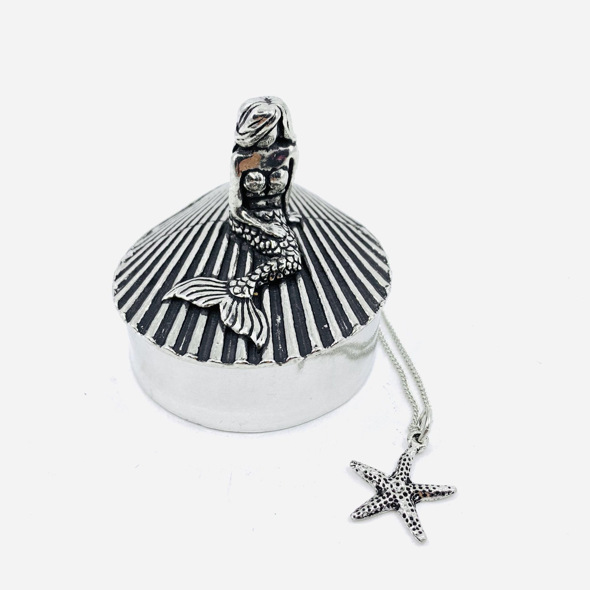 Mermaid Wish Box & Starfish Necklace Jewelry Basic Spirit 