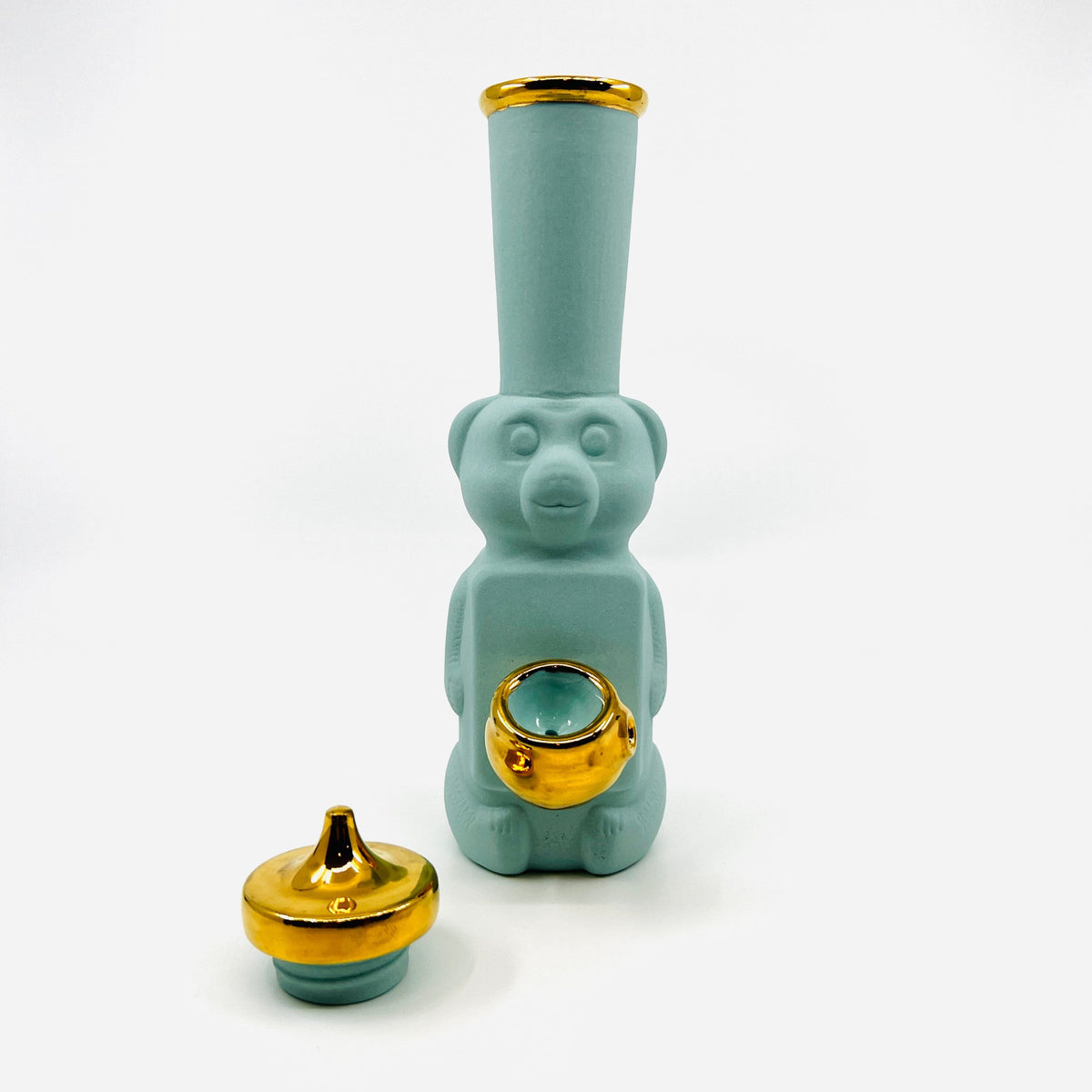 22k Gold Honey Bear Pipe Decor Candy Relics Turquoise 