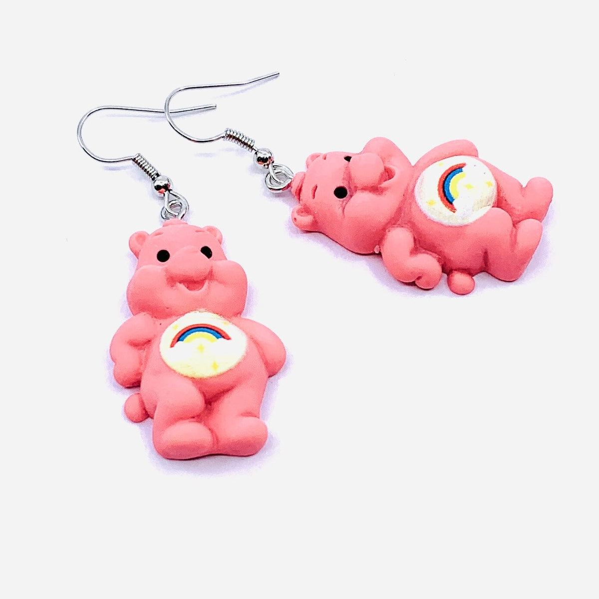 Care Bear Earrings Jewelry - Dark Pink 