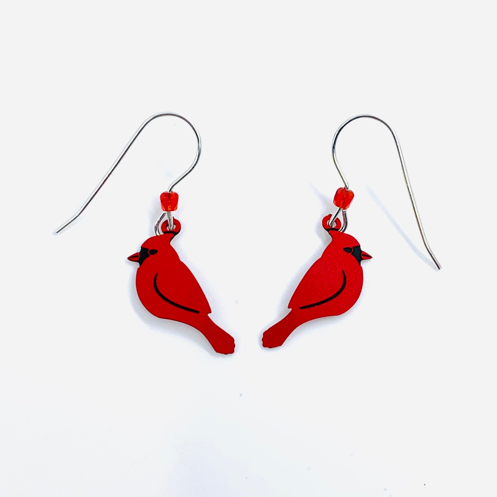 Tiny Whimsical Earrings, Cardinal Sienna Sky 