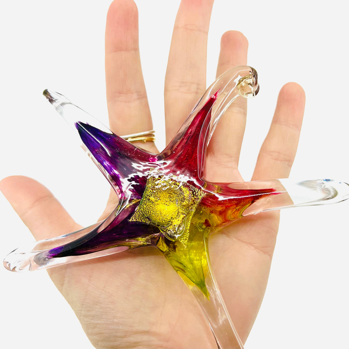 Star Ornament, Bloom Suncatcher Luke Adams Glass Blowing Studio Small 