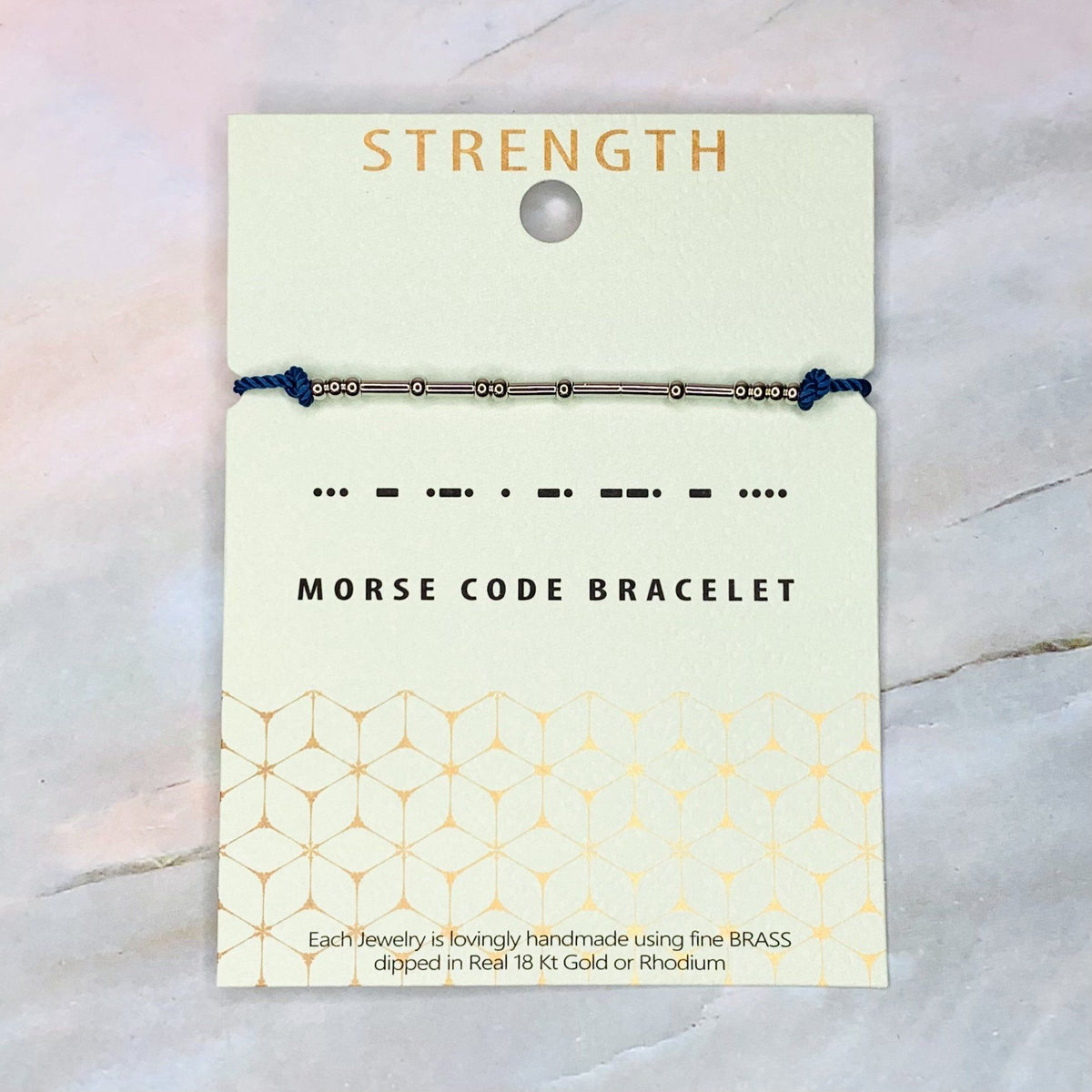 Morse Code Bracelet Jewelry Lauren-Spencer Strength 