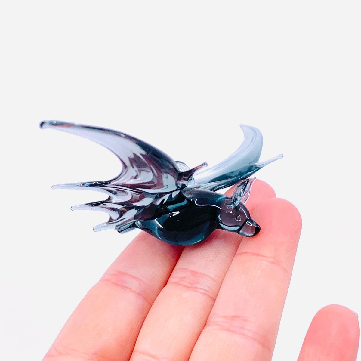 Glass Flying Bat Ornament, 3 Ornament WGK Glass Art Inc 