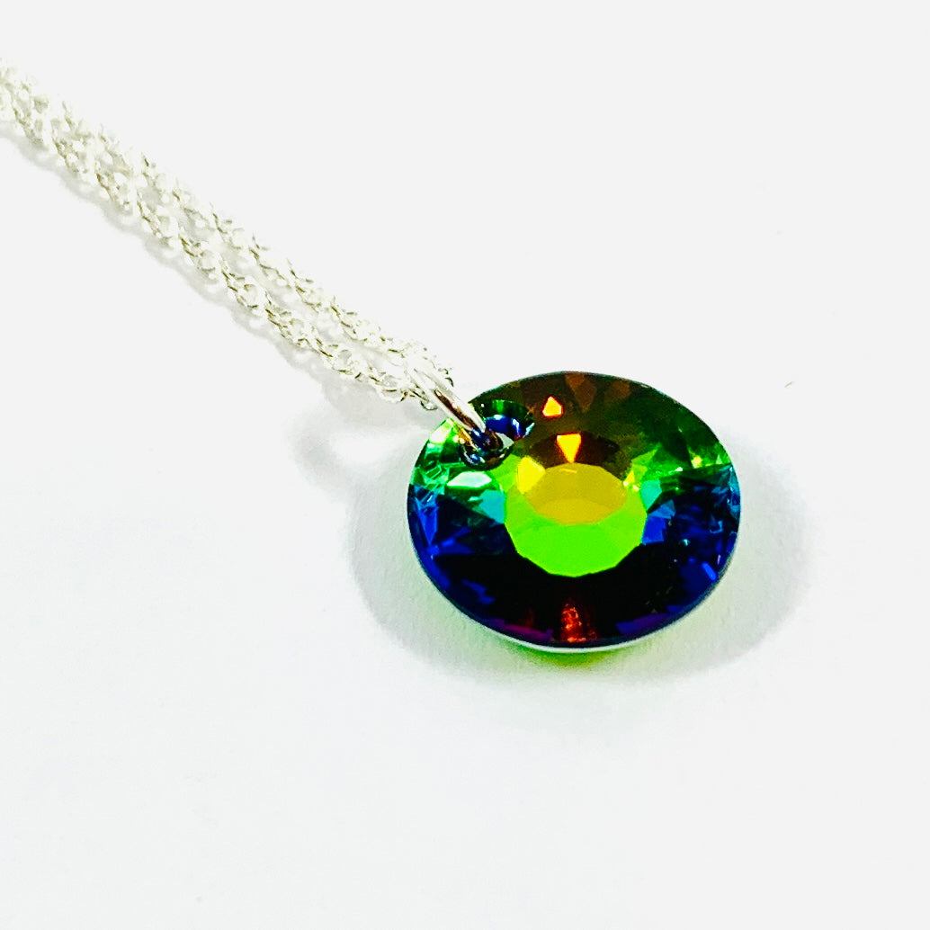 Swarovski Sun Crystal Necklace Snooty Jewelry Vitrail 