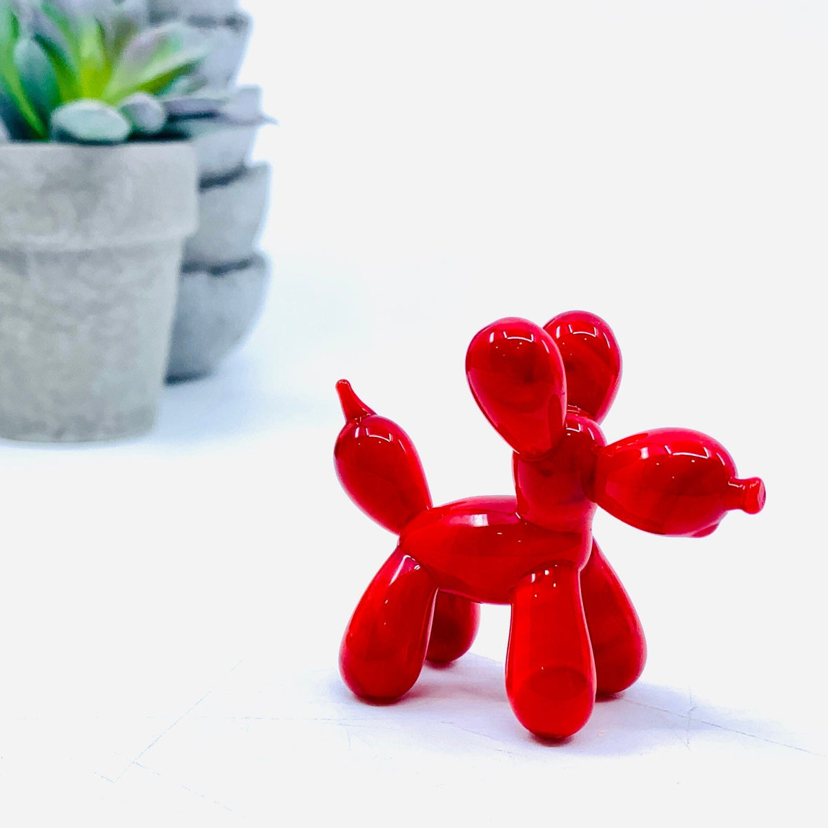 Balloon Dog Figurines Miniature - Red 