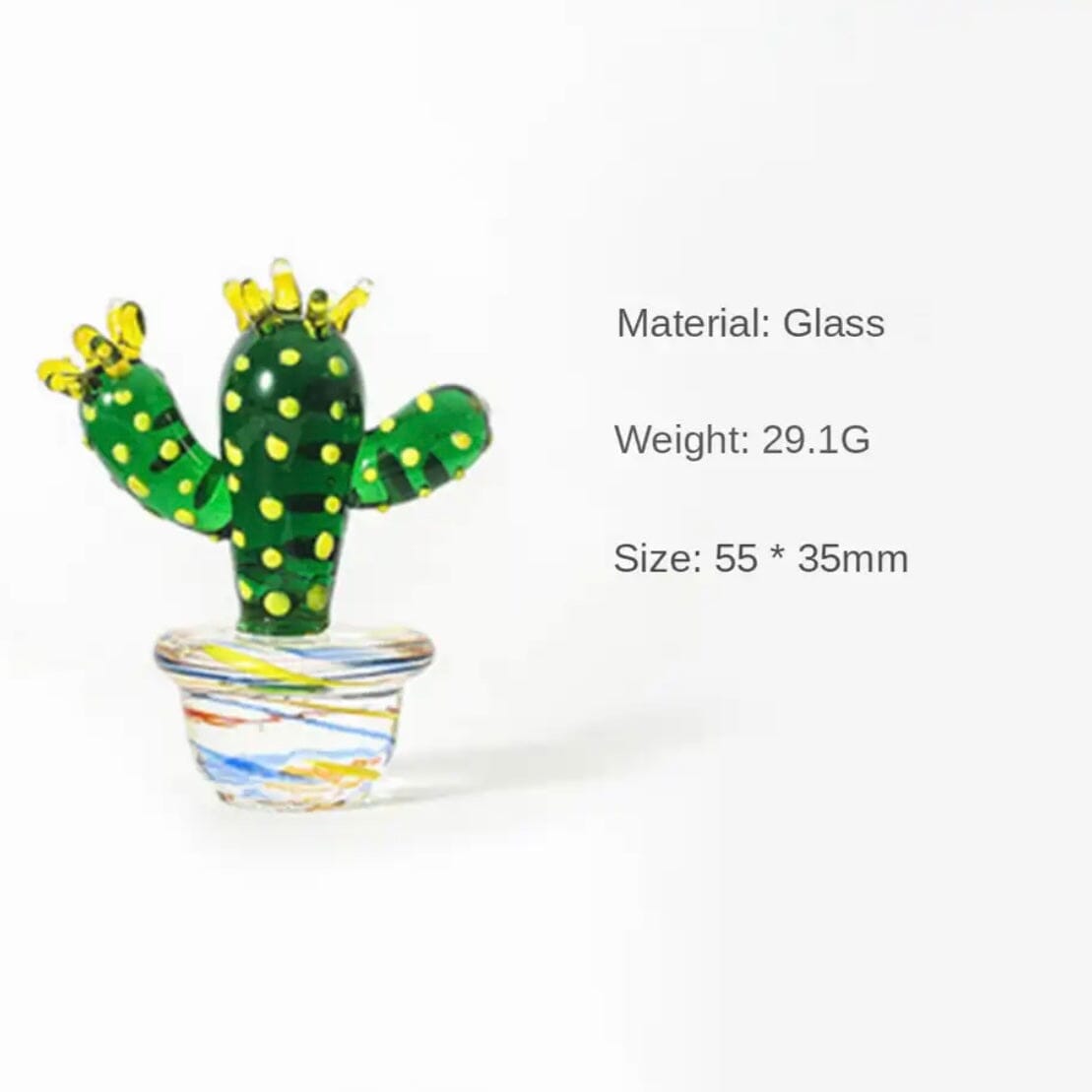 Glass Cactus Golden Crown Miniature - 