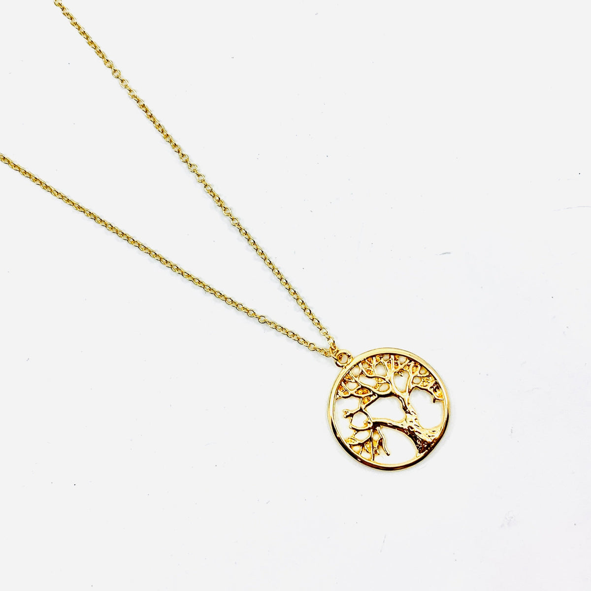 Tree of Life Gold Pendant Necklace Jewelry - 