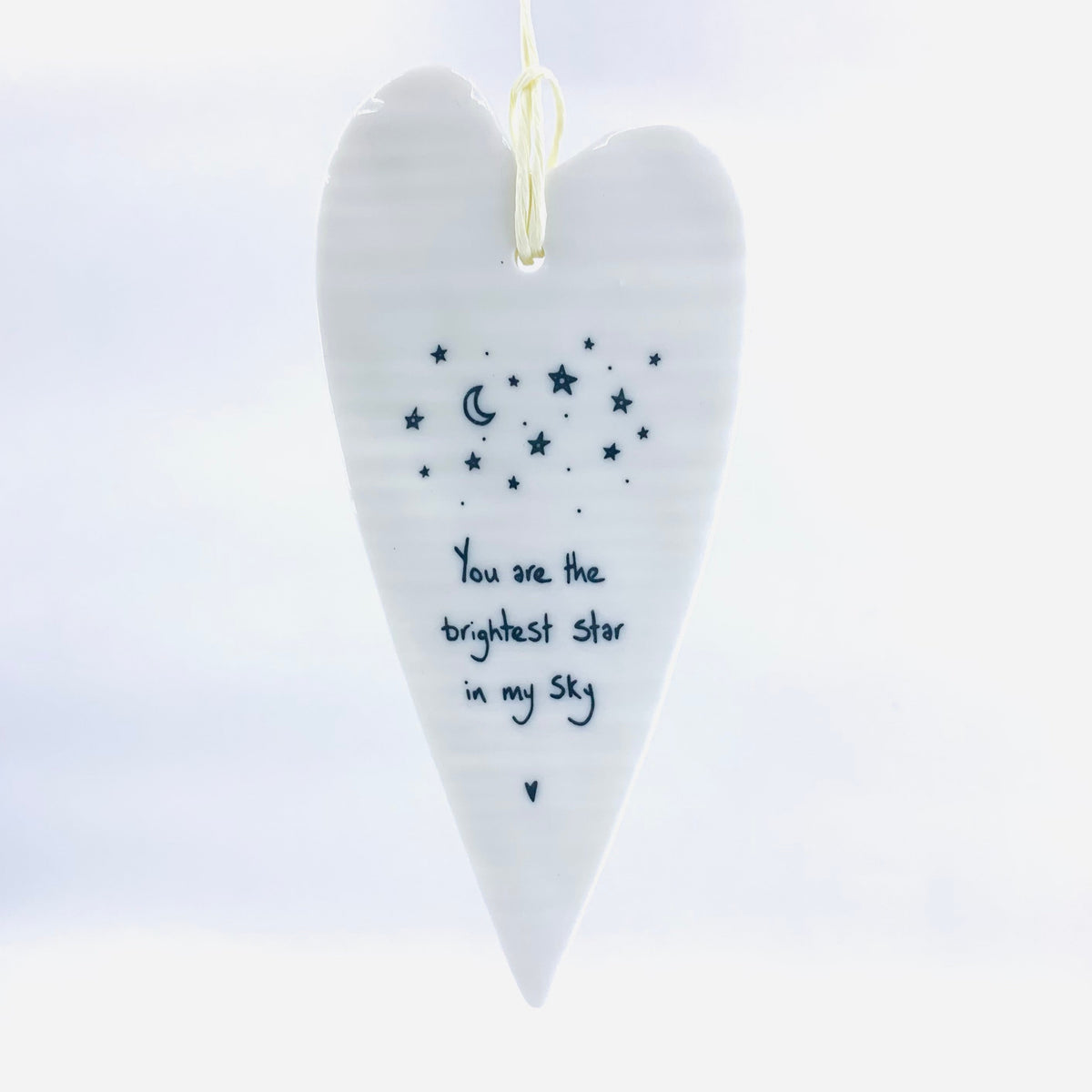 Heart Tag Ornaments Ornament East of India You are the brightest star in my sky 