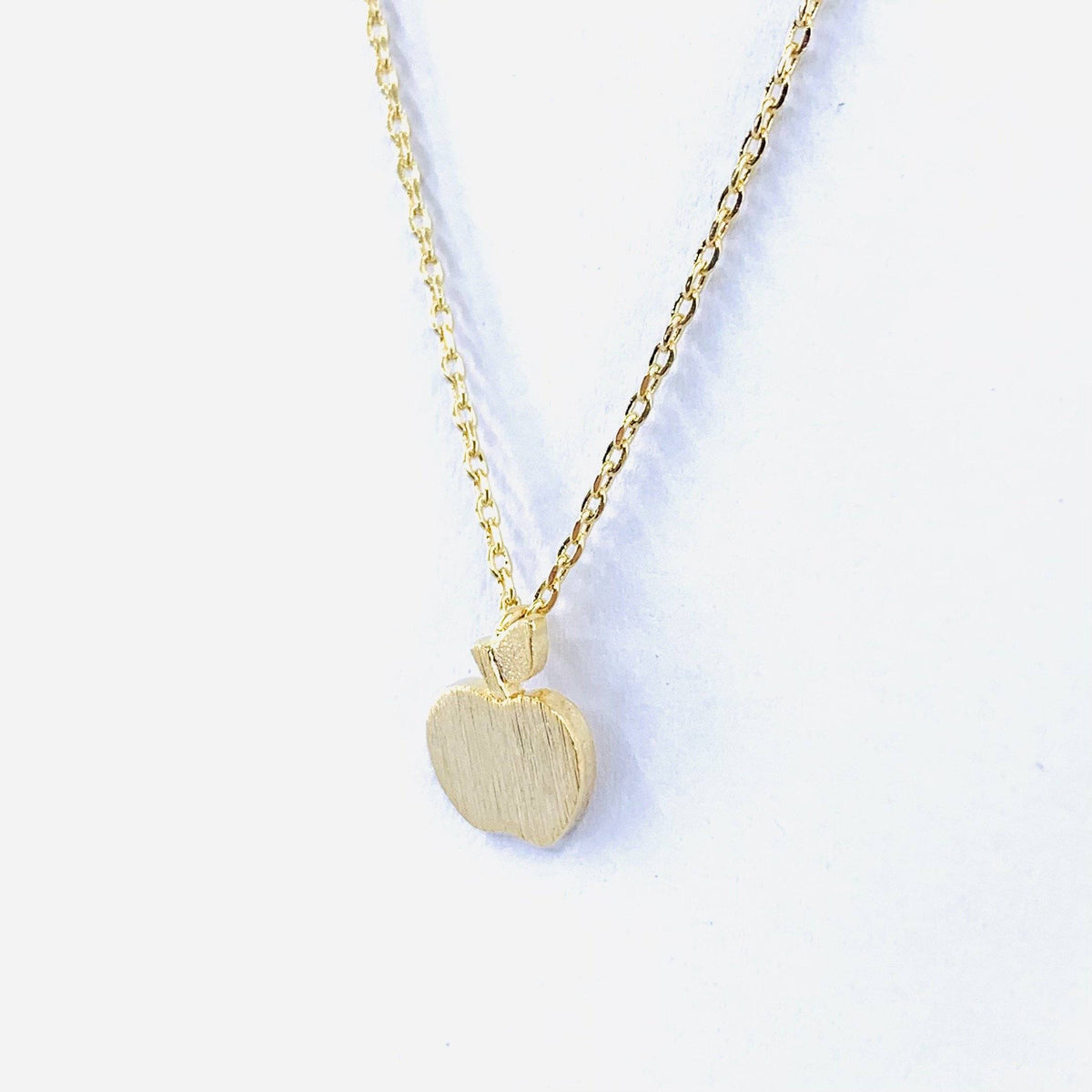 Little Apple Necklace Cloie NY Gold 