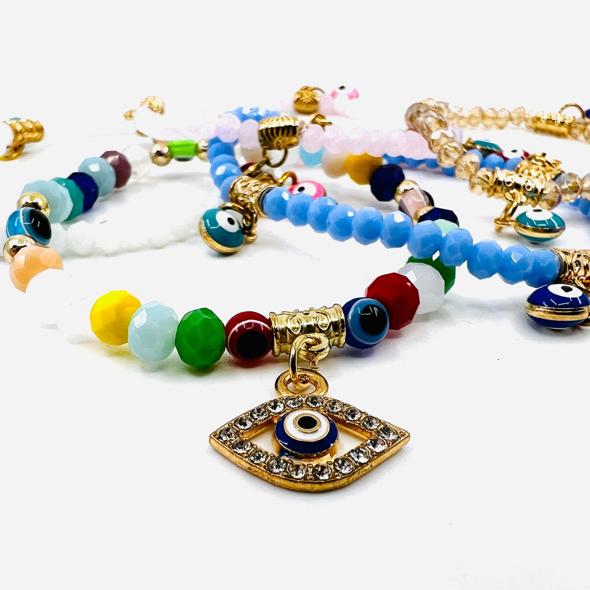 Evil Eye Charm Bracelet Set Jewelry Ele International 