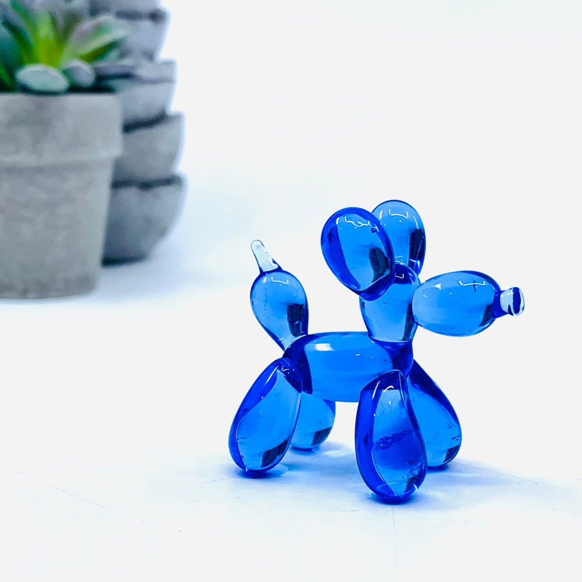 Balloon Dog Figurines Miniature - Blue 