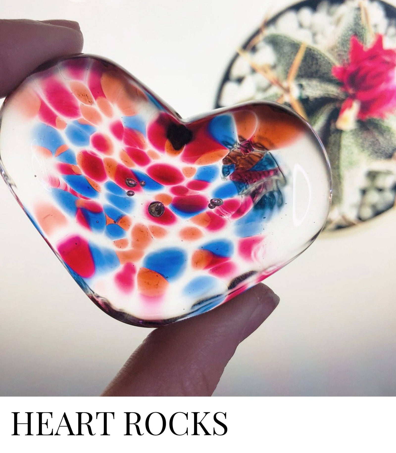 Heart Rock Paperweights