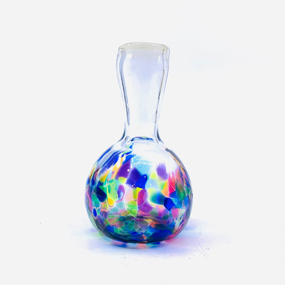'Mom's Little Dandelion Vase', Artisan Bud Vase 26 Confetti Henrietta Glass 