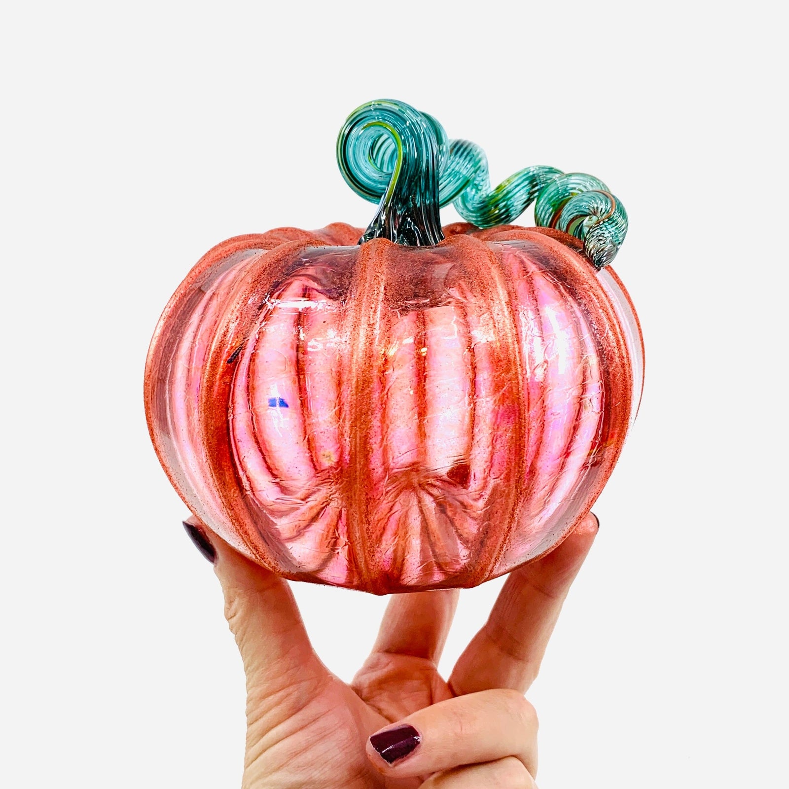 Daily Pumpkin 3953 Fall Shimmer Squat Gabby Luke Adams Glass Blowing Studio 