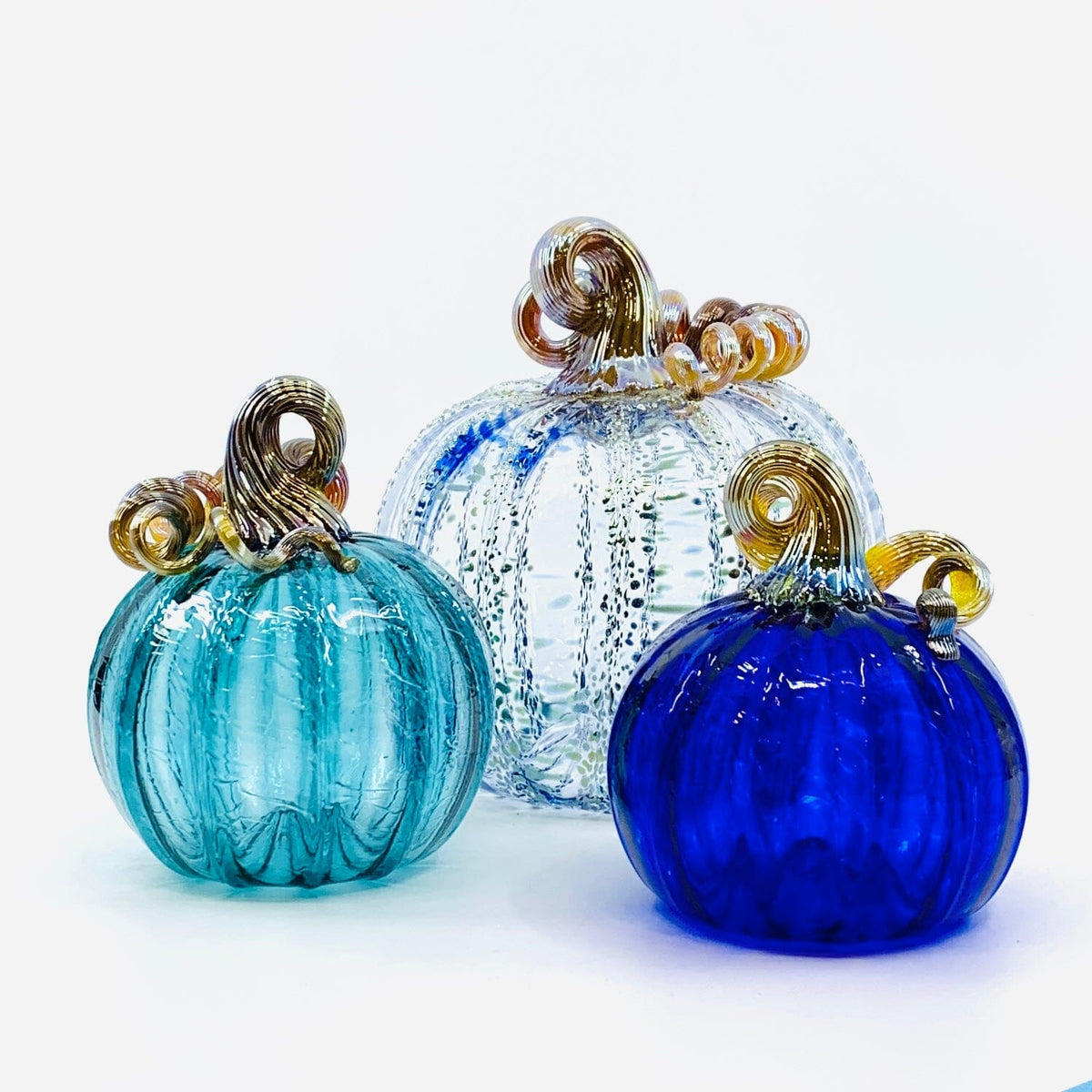 Daily Pumpkin 831 Centerpiece Trio Gabby Luke Adams Glass Blowing Studio 