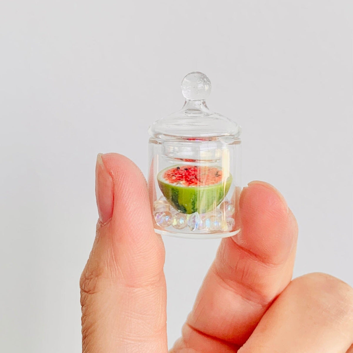 Tiniest Glass Jar of Watermelon Miniature - 