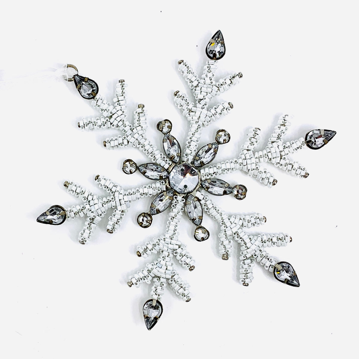 Snowflake Beaded Ornament 22