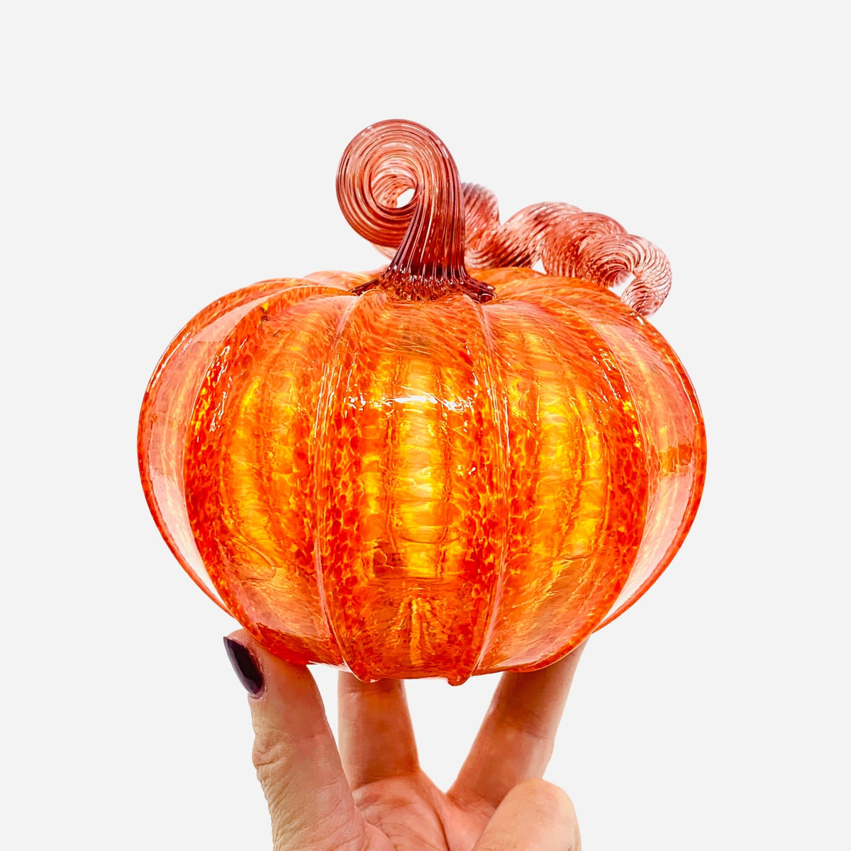 Daily Pumpkin 3891 Fall Squat Gabby Luke Adams Glass Blowing Studio 