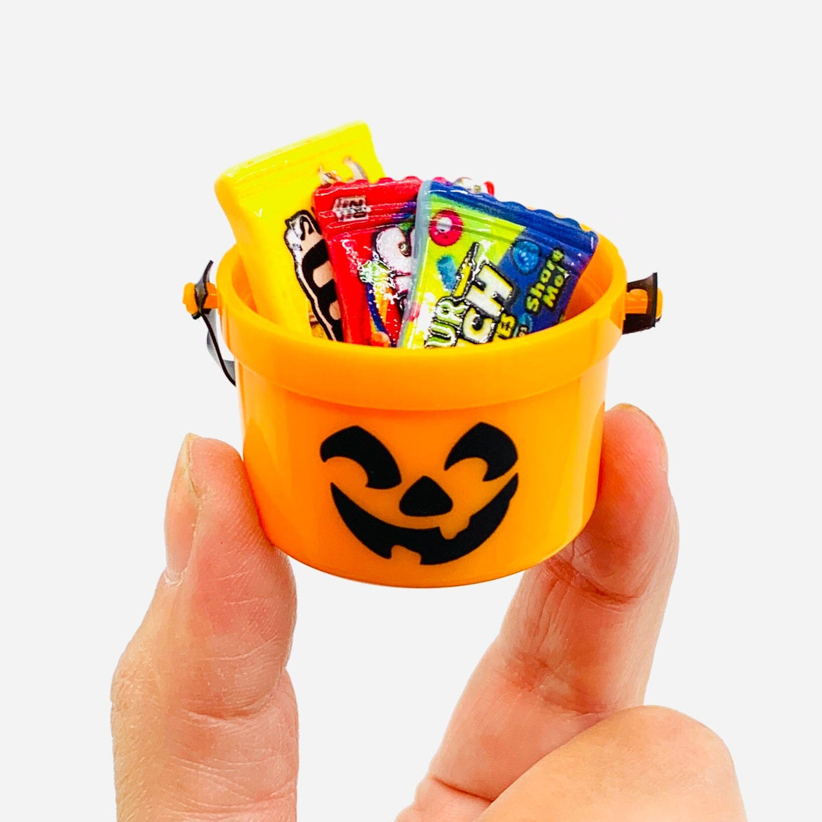 Orange Pumpkin, Miniature Throwback Trick or Treat Candy Bucket Miniature - 