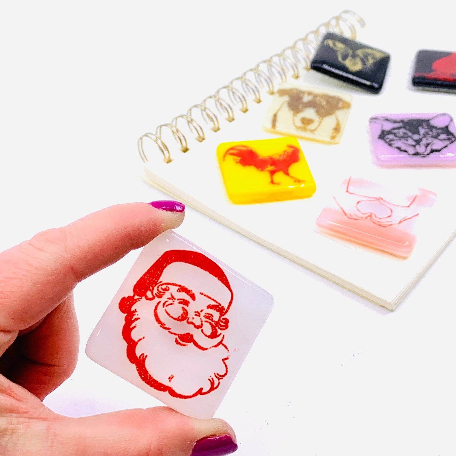 Nostalgic Glass Magnet, Santa KiKu 