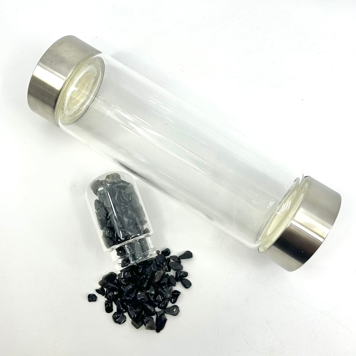Gemstone Water Bottle, Obsidian