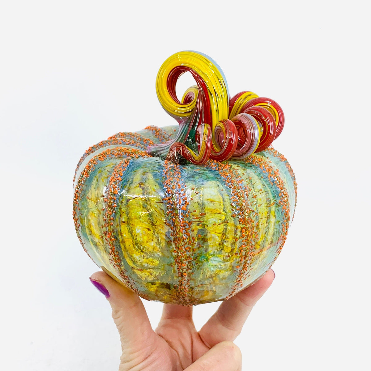 Daily Pumpkin 3042 Squat Gabby Luke Adams Glass Blowing Studio 
